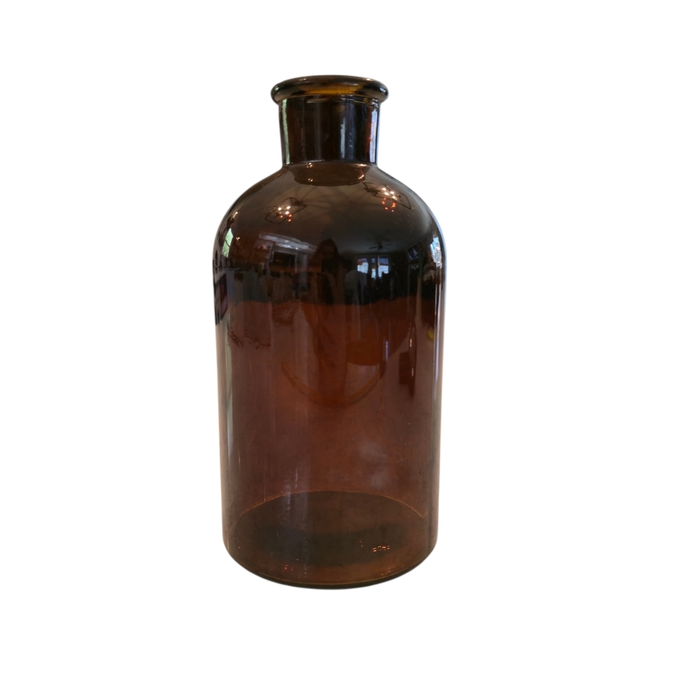 Source Unknown Warm Brown Glass Vase